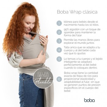 Fular Portabebés Moby Wrap Flex Black