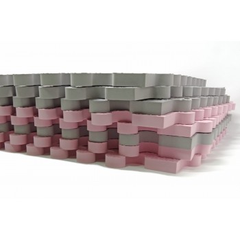 Alfombra Puzzle Pink/Grey LuBabymats