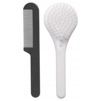 Set de baño Luma Snow White/ Grey cepillo y peine