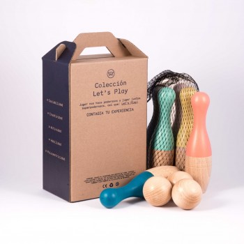 Bolos de Madera Me & Mine packaging