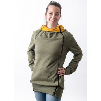 Sudadera Porteo y Embarazo Unisex Kaki Macropus